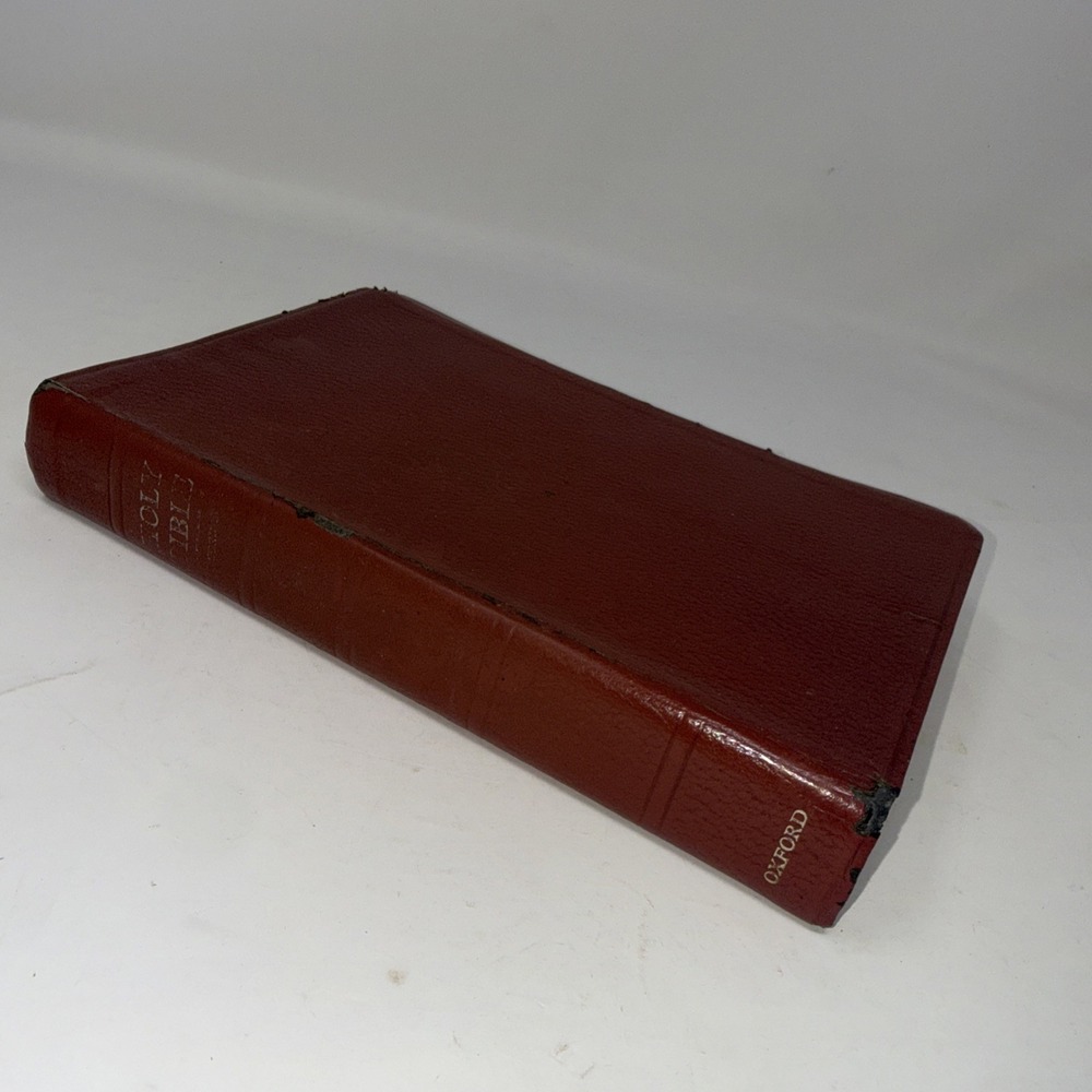 VTG 1945 Holy Bible Scofield Reference Edition Oxford Leather KJV Red Burgundy
